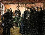 Anna Ancher en begravelse USA oil painting artist